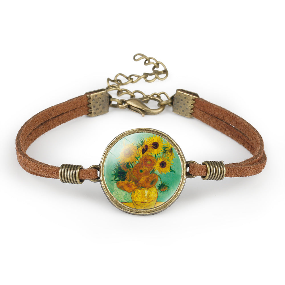 Pulsera De Cuero De Pinturas De Fama Mundial al por mayor